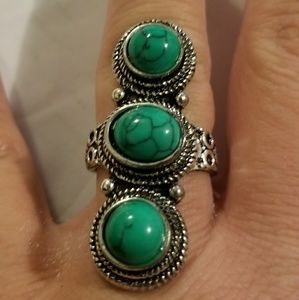 Tribal turquoise Navajo ring